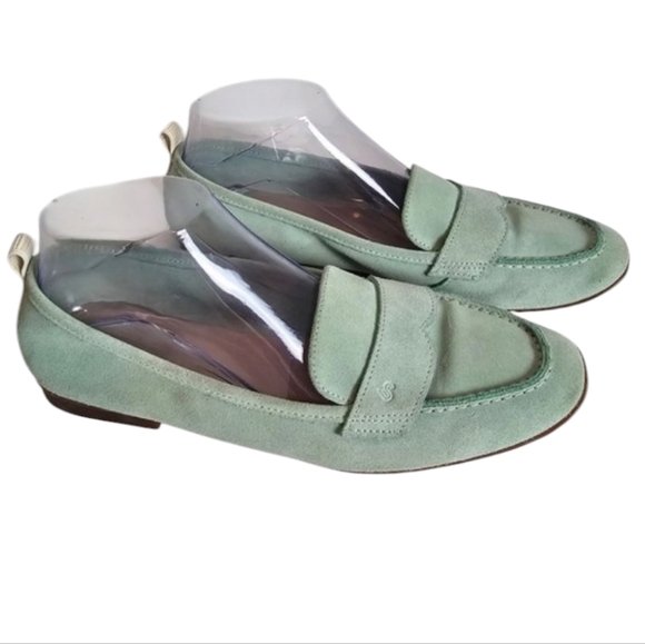 Sabrinas Green Pull on Loafer Shoes Almond Toe Casual Career Office Size 8.5 - Picture 1 of 14